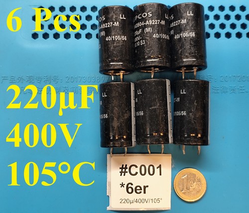 Condensatore 220uf 400v - 6x,